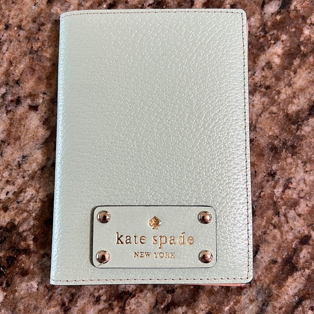 Kate spade mint green passport wallet